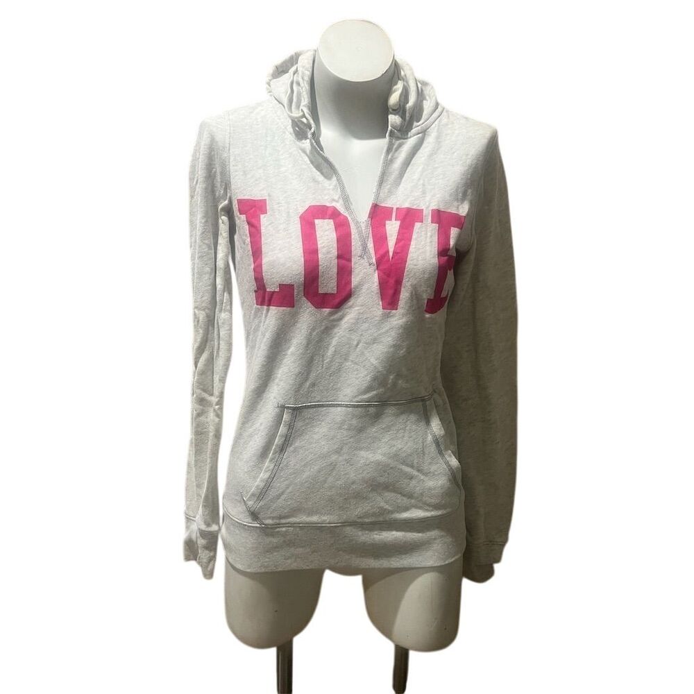 Victoria's Secret PINK Women's Gray Hoodie Jacket Size S Pullover Casual